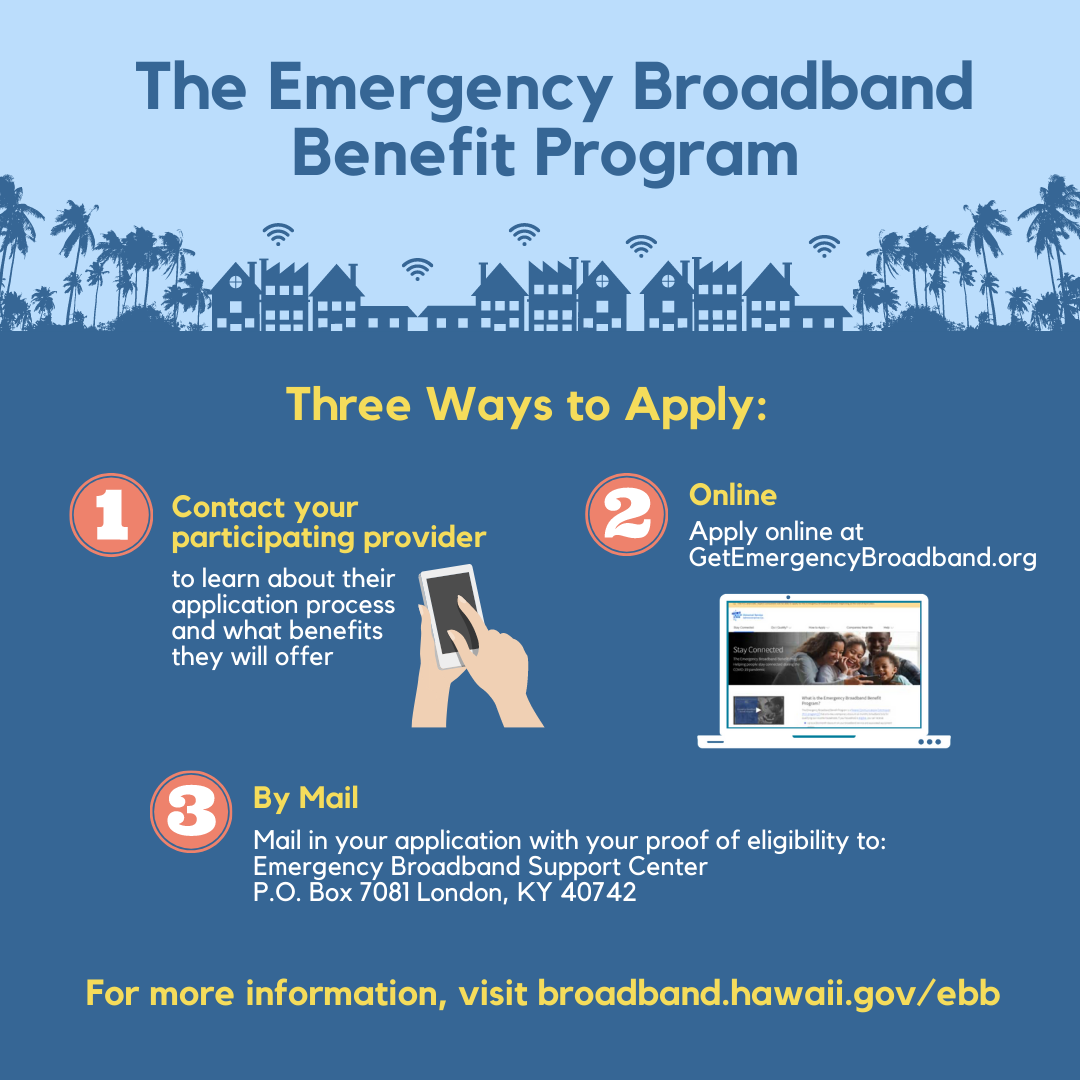 Emergency Broadband Benefit Program Hawaii State Health Insurance